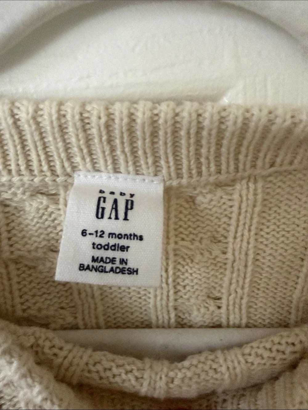 BabyGap Cream Cable Knit Sweater